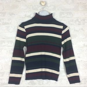 Arizona | 90s Ribbed Turtleneck Striped Sweater